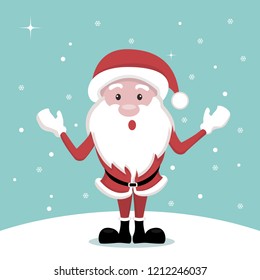 Vector design of Santa Claus cartoon Christmas card