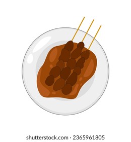 Vector design of satay, icon and graphic design