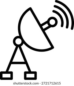 Design de vetor estilo de ícone de prato de satélite