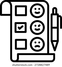 Estilo de icono de Encuesta de satisfacción de diseño de Vector