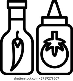Estilo de icono de salsa de diseño de Vector