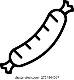 Estilo del icono de la salchicha del diseño del Vector