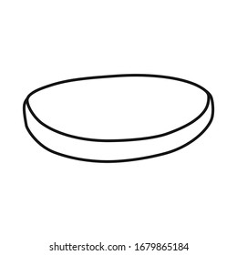 Vector design of sausage and slice symbol. Web element of sausage and fresh Stock symbol for web.