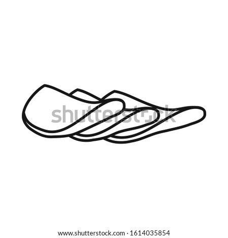 Vector design of sausage and slice symbol. Graphic of sausage and fresh vector icon for Stock.