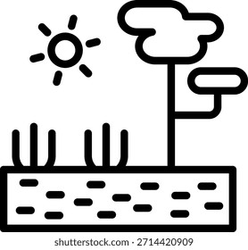 Diseño de Vector Savana Icon Style