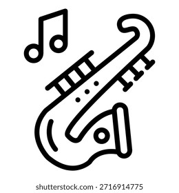 Estilo de Ícone Saxofone do Design do Vetor