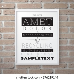 Vector design. Scalable and adjustable 3d, photo realistic background frame illustration with minimal white surface,  A4 format paper sheet content holder, for event invitation advertising element