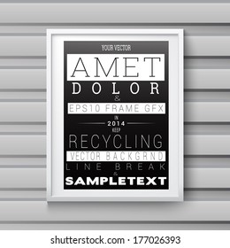 Vector design. Scalable and adjustable 3d, photo realistic background frame illustration with minimal white surface,  A4 format paper sheet content holder, for event invitation advertising element.