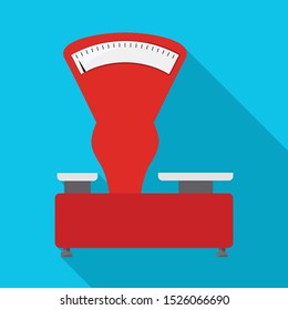 Vector design of scales and mechanical icon. Graphic of scales and kitchenware Stock symbol for web.