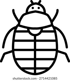Estilo de icono de escarabajo de diseño de Vector