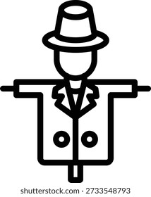 Vector Design Scare Crow Icon Style