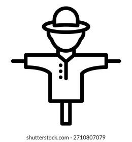 Estilo del icono del espantapájaros del diseño del Vector