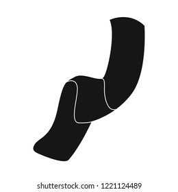 Vector design of scarf and shawl icon. Collection of scarf and accessory stock symbol for web.