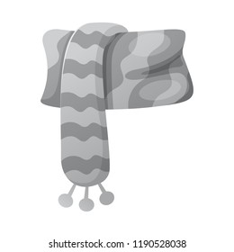 Vector design of scarf and shawl logo. Set of scarf and accessory stock symbol for web.