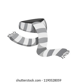 Vector design of scarf and shawl symbol. Collection of scarf and accessory stock symbol for web.