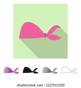 Vector design of scarf and shawl symbol. Collection of scarf and accessory stock vector illustration.