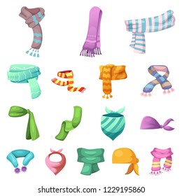 Vector design of scarf and shawl symbol. Collection of scarf and accessory vector icon for stock.