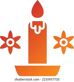 Vectordesign-zentrierte Kerzen-Symbolstil
