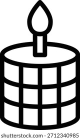 Estilo de icono de vela perfumada de diseño de Vector