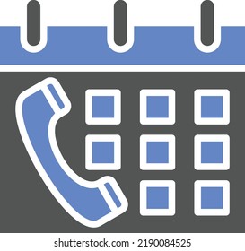 Vector Design Schedule Call Icon Style