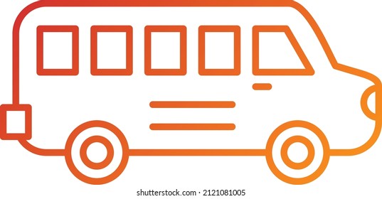 Vektordesign-Schulbus-Symbol