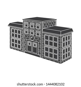 Vector design of school and university icon. Collection of school and building stock vector illustration.