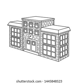 Vector design of school and university icon. Set of school and building vector icon for stock.