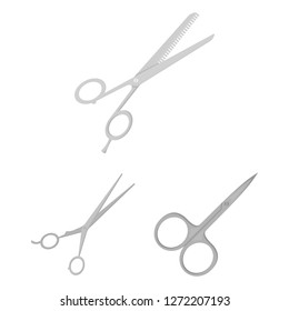 Vector design of scissor and craft  sign. Collection of scissor and open stock symbol for web.