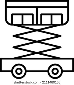 Vector Design Scissor Lift Icon Style