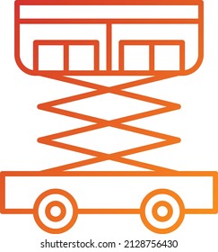 Vector Design Scissor Lift Icon Style