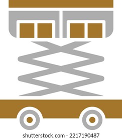 Vector Design Scissor Lift Icon Style