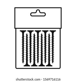 Vector design of screw and instrument sign. Graphic of screw and packaging stock vector illustration.
