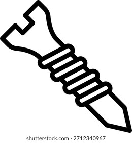 Estilo del icono de los tornillos del diseño del Vector