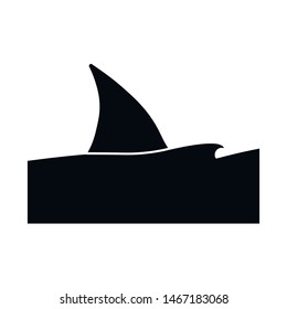 Vector design of sea and shark sign. Collection of sea and fin vector icon for stock.