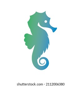 diseño vectorial, ilustración de forma caballito de mar