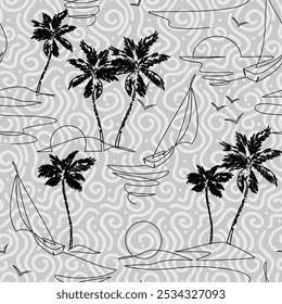 Diseño de Vector. Modelo floral abstracto inconsútil de las hojas en el fondo hermoso.