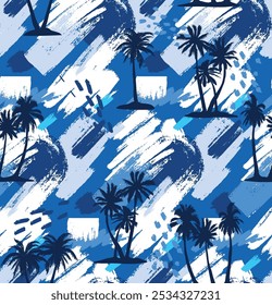 Vector design. Seamless abstract floral leaves pattern beautiful on background.