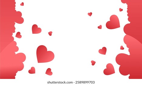 vector design Seamless love heart pattern background. Vector illustration 08