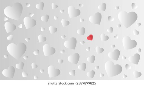 vector design Seamless love heart pattern background. Vector illustration 06