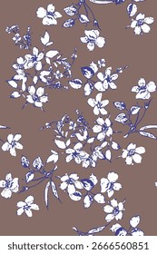 vector design, seamless pattern abstract flower arrangement, for digital print ideas on fabric or background image.