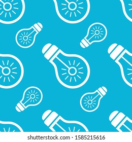 Vector design seamless pattern lamp on blue background