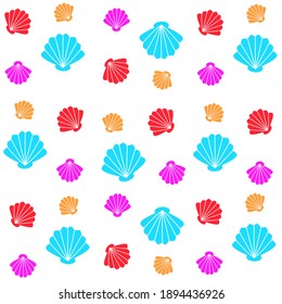 vector design seamless pattern shell colorful 