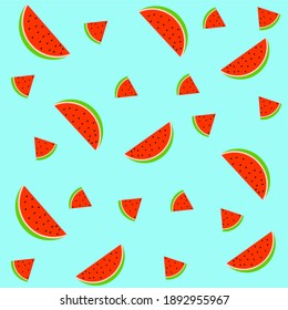 Vector design seamless pattern watermelon 