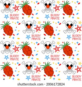 Vector design Seamless patterns for fictional objects, devil fruit items, in one of the anime series entitled Onepiece, beautiful pattern compositions for your print design needs, can be re-edited as