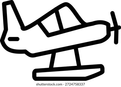 Vector Design Seaplane Icon Style