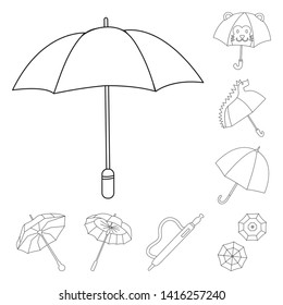 Vector design of season and open icon. Collection of season and safety vector icon for stock.