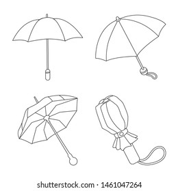 Vector design of season and open icon. Collection of season and safety stock symbol for web.