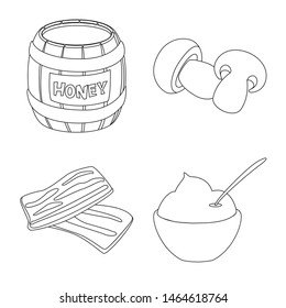 Vector design of seasonin and ingredient icon. Collection of seasonin and aroma stock symbol for web.