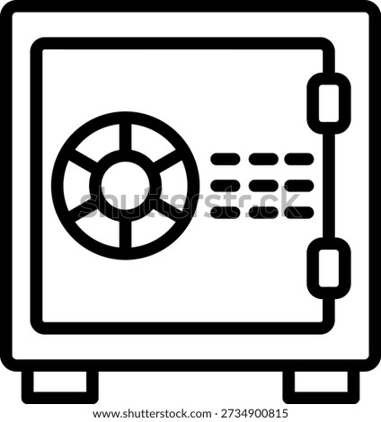 Vector Design Secure Vault Icon Style