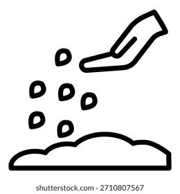 Vektordesign Seed Hand Symbolstil